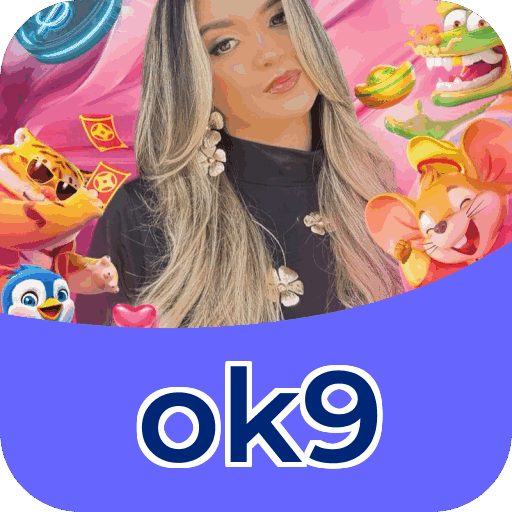 Interface do aplicativo ok9 mostrando jogos disponíveis no iOS e Android
